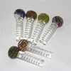 Glycerin Coil Freezable Pipe Glass Smoking Freeze Hand Pipes Spoon Water Bongs Bowl Bubbler Dry Herb dabber tool wax