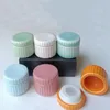 Colorful Ceramics Smoking Silicone Seal Storage Dry Herb Tobacco Grind Spice Miller Wax Oil Rigs Jars Bottle Handpipes Grinder Tank Container Holder Stash Case DHL