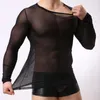 Men's T Shirts Brand Men Summer Long Sleeve T-shirt Casual Basic Fitness Gym Running Sports Male O-Neck Pullovers Tee Tops Homme