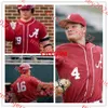 James Baseball Custom Stitched Alabama Baseball Jersey Youth 31 Will Portera 22 Camden Hayslip 25 Davis Heller 5 Graham Crawford 28 Eli Giles Alabama