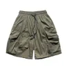 Herrshorts tdfr multipocket last shorts mens sommar safari stil fast färg knälängd shorts avslappnad lös halva byxor män z0216