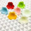 Bowls Ceramic Bowl Mini Dish Sauce Tray Colorful Bol Flower Shape Kids Soup Boat Dessert Small Plate Porcelain 4Pcs/Set