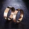 4 mm 5 mm 6 mm titanium stalen zilveren liefdesring mannen en vrouwen ringen rose goud luxe designer sieraden cadeau