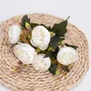 Decoratieve bloemen Rose Pink Peony Artificial Bouquet 6 Large Head Antique For Family Wedding Home Decorat