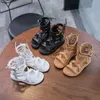 Sandaler 2023 Summer Fashion Roman Boots High-Top Girls Sandaler Kids Gladiator Sandaler Child Sandals Girls Kid Shoes W0327
