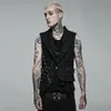 Men's Vests PUNKRAVE Gothic Asymmetric Punk Handsome Personality Hollow Sleeveless Waistcoat 230217