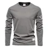 Camisetas masculinas Bolubao algodão de manga comprida camiseta para homens Solid Spring Casual Mens camisetas de alta qualidade tops de roupas clássicas Camiseta 230217