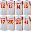 Stampa guadagnata Basketball Garrison Mathews Jersey 25 Bruno Fernando 24 Saddiq Bey 41 Trae Young 11 DeAndre Hunter 12 John Collins 20 Bogdan Bogdanovic 13 Camicia Uomo Bambini