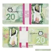 Nieuwigheid Games Prop Canada Game Geld 100S Canadese Dollar Cad Bankbiljetten Papier Spelen Film Rekwisieten Drop Levering Speelgoed Geschenken Gag Dhxhz7AY3