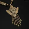 Pendentif Colliers Marocain Style Vintage Perles noires et rouges Collier de mariage artisanal Mode Bijoux pour femmes européennes