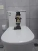 Decorative Objects Figurines Creative Spoof Paper Holder Statue Cute Funny Resin Butler Shape Tissue Stand Rack Sculpture for Toilet Decoration 230217