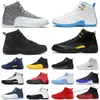 Jumpman 12S Retro Basketball Shoes 12 Stealth Hyper Royal University Blue Black Royalty Taxi Playoffs 2022 فائدة Cherry Easter Flu Game Men Women Sports Sneakers