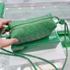 2023 Fashion Crochet Jodie Bags مصمم حقائب خضراء فاخرة 5A جودة حقيبة يد منسوجة محفظة امرأة حمل حقيبة كتف واحد حقائب يد صغيرة حبة