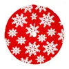 Kerstdecoraties rokboom 35 inch rode en witte sneeuwvlok rokken mat zachte bomen ornamenten voor de winter