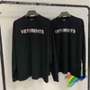 Мужские футболки Bling Vetements Футболка с длинным рукавом мужчины женщины 1 1 высококачественное пламенное флэш-флеш