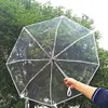 Paraplyer Bubble Dome Paraply Triple Foldning helautomatisk transparent anti -vind bärbar utomhus mode strandlätt 230217