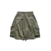 Shorts masculinos shorts de carga multipocket tdfr shorts masculinos de verão safari de cor de joelho de cor sólida