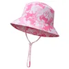 Breda randen hattar Sun Hat Kids Boy Girl Summer Beach med String Upf50 Bucket Animal Waterproof Swimming Outdoor Cap Accessory