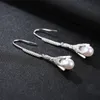 Europejski vintage Full Diamond Pearl S925 Srebrne Kolczyki Kolczyki Biżuteria Moda Kobiety Mikro Zestaw Cyrkon Kolczyki dla kobiet Party Wedding Prezent Walentynki Gift SPC