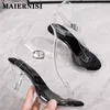 Dress Shoes Summer Walk Show Model High Heels Women Sandals Sexy Transparent Crystal Party Ladies Shoes Wedding Bridal Shoes Silver Big Size L230216