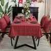 Bordduk Jul TABLECLOTHCHOTH SCOTTISH RED PLAID RECTANGULAR HUSHALSE PO högkvalitativ bomull