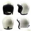 Helmets Motorcycle Helmets Co 500Tx Retro Vintage Helmet Chopper Bobber Cafe Racer Japanese Style Half Face Light Weight Fiberglass Drop D