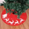 Dekoracje świąteczne 1m drzewa spódnica Elk renifer drukowana nietkana tkanina świąteczna dywan na dom navidadu