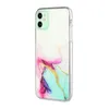 Custodie in TPU morbido in marmo di lusso per Iphone 15 14 Plus 13 Pro Max 12 Mini 11 XR XS X 8 7 SE2 6 Pietra di granito naturale Colorato Trasparente Moda Donna Donna Foro sottile Cover posteriore del telefono