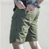 Herren-Shorts, Urban Military Tactical Shorts, Outdoor, wasserdicht, verschleißfest, Cargo-Shorts, schnell trocknend, mit mehreren Taschen, Übergröße, Wanderhose Z0216