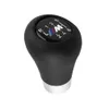 Shift Knob 5/6 Speed ​​Shifter in pelle reale con M per 1 3 5 6 Serie E30 E32 Riparazione di auto Sostituire gli accessori 8061 Droping Delivery M DH5KP