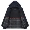Jaquetas masculinas primavera marca longa casual grosso quente acolchoado casaco outono clássico outwear windprrof outfit 230216