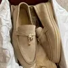 Italien Original Designer-Schuhe Rolopiana LP LOFO Damen neue flache Ferse ein Fuß Leder Herbst weiche Pendler bequeme runde Zehen einzelne Schuhe