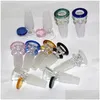 Smoking Pipes 14Mm And 18Mm Glass Bowls Male Joint Slide Bowl Piece Accessories For Bongs Water Drop Delivery Home Garden Household S Dhdsi