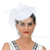 Beretten formele gelegenheid hertogin ceremonie mesh parel noble hoofdthea feest dans haar accessoires bloem fedora top hoed baret lm02