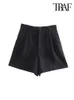 Pantalones de dos piezas para Mujer TRAF, chaleco con botones delanteros a la moda para Mujer y Bermudas de cintura alta, conjuntos de dos piezas para Mujer 230217