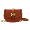 Semi-circular horseshoe bag new detachable chain shoulder strap cross-body women's bag with zipper flap small backpack