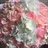 Decoratieve bloemen bruiloft bloem kunst kunstmatige zijde roos hydrangea ball tafeldocatie 40 cm mixcolor 5 stcs/lot