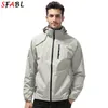 Mensjackor Spring Waterproof Women Coat Windbreaker Outdoor Sports Coats Rain Hooded Multipockets Outwear 230216