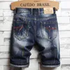 Мужские джинсы джинсовые шорты длиной до колена прямые брюки мужские летние повседневные Hommes