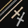 Pendant Necklaces Simple Classic Fashion Cross Necklace Cool Street Style Hip Hop Iced Out Tennis Chain For Men Women Jewelry Gifts