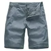 Herr shorts sommar shorts Men100 Cotton Casual Men Shorts Bermuda Masculina Male raka solida blixtlåsbyxor byxor manliga taktika shorts z0216