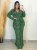 Robes de grande taille robe imprimée léopard à manches longues automne Chic et élégant femme mince Maxi vente en gros en vrac goutte