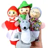 Finger Puppet Toy For Kid Tell Story Props Little Red Riding Hood Three Little Pigs The Story of Mermaid for Early Education Parent Kids Interactive Boy Girl Gift 2-1