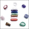 Stone 7 Chakra Set Reiki Natural Crystal Stones Polishing Rock Quartz Yoga Energy Bead Healing Decoratio Vipjewel Drop Delivery Juweel Dhkbc