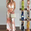 Designer Women Jumpsuit Casual Dresses Summer Digital Printing Slim Fit Jumpsuit Sexig färgglada kortärmade byxor S-3XL