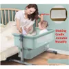 Baby Cribs Bed With Mosquito Net Removable Born Cot Crib Infant Lounger Travel Girl Portable Bassinet 018M Drop Delivery Kids Matern Dhpis