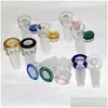 Smoking Pipes 14Mm And 18Mm Glass Bowls Male Joint Slide Bowl Piece Accessories For Bongs Water Drop Delivery Home Garden Household S Dhdsi