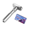 MINGSHI Full Zinc Alloy Safety Razor For Men Adjustable 1-6 Files Close Shaving Classic Double Edge Razors242t