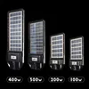 Luz de rua solar 100W 200W 300W 400W integrado Painel solar monocristalino de dupla face sensor de movimento IP69K à prova d'água ultrath