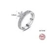 Style européen marque Mosan diamant S Sier exquis brillant Zircon Sexy femmes ensemble bague de mariage haut de gamme bijoux accessoires